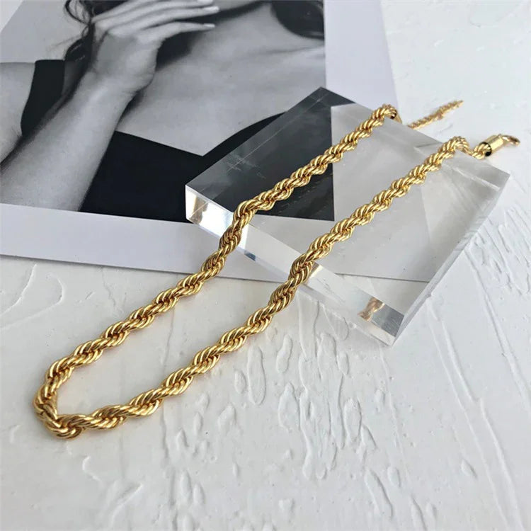 Bianca – Collier Chaîne Rope en Or