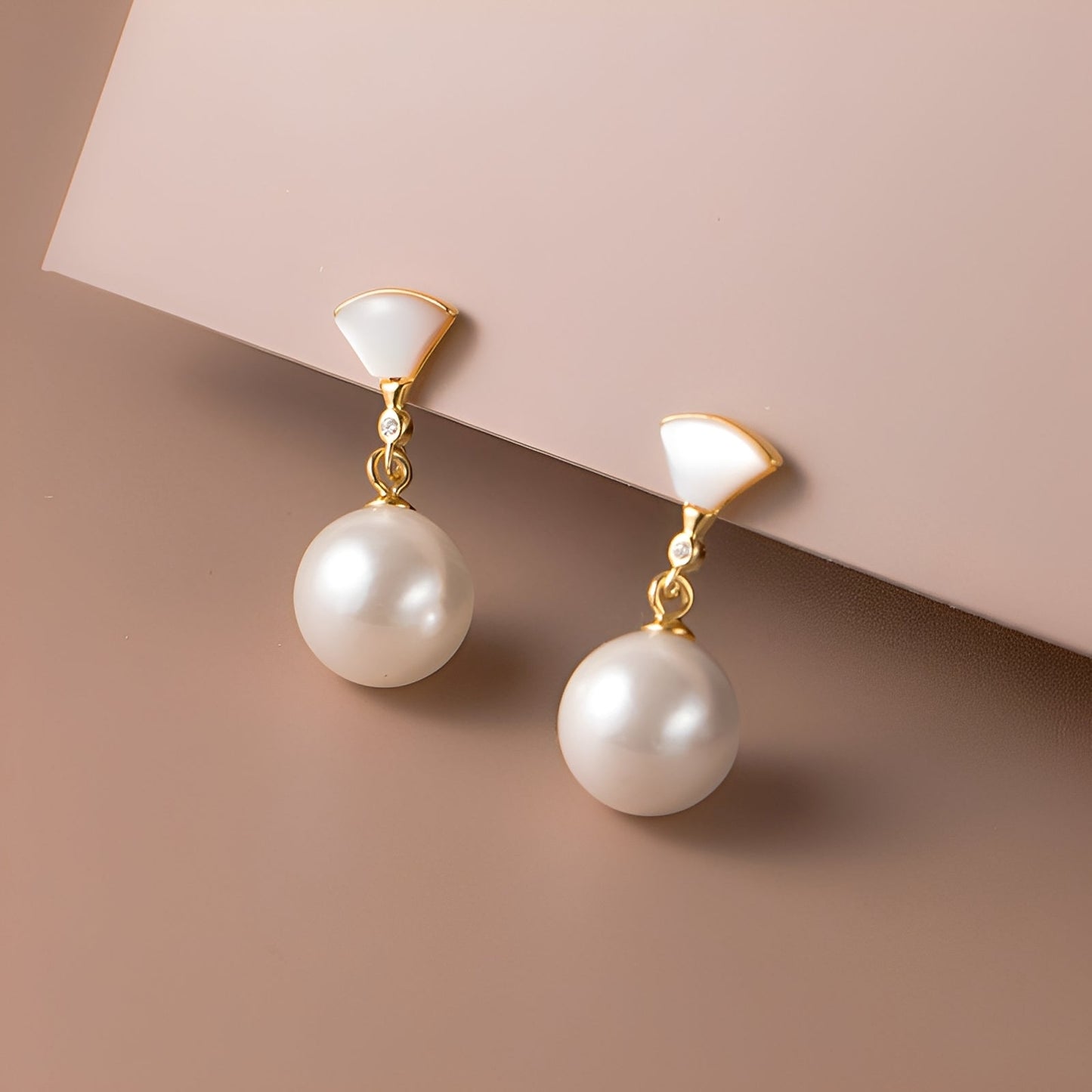 Imee – Boucles d'Oreilles Rétro en Argent avec Perles