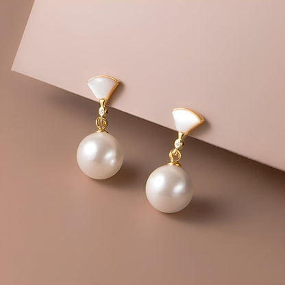 Imee – Boucles d'Oreilles Rétro en Argent avec Perles