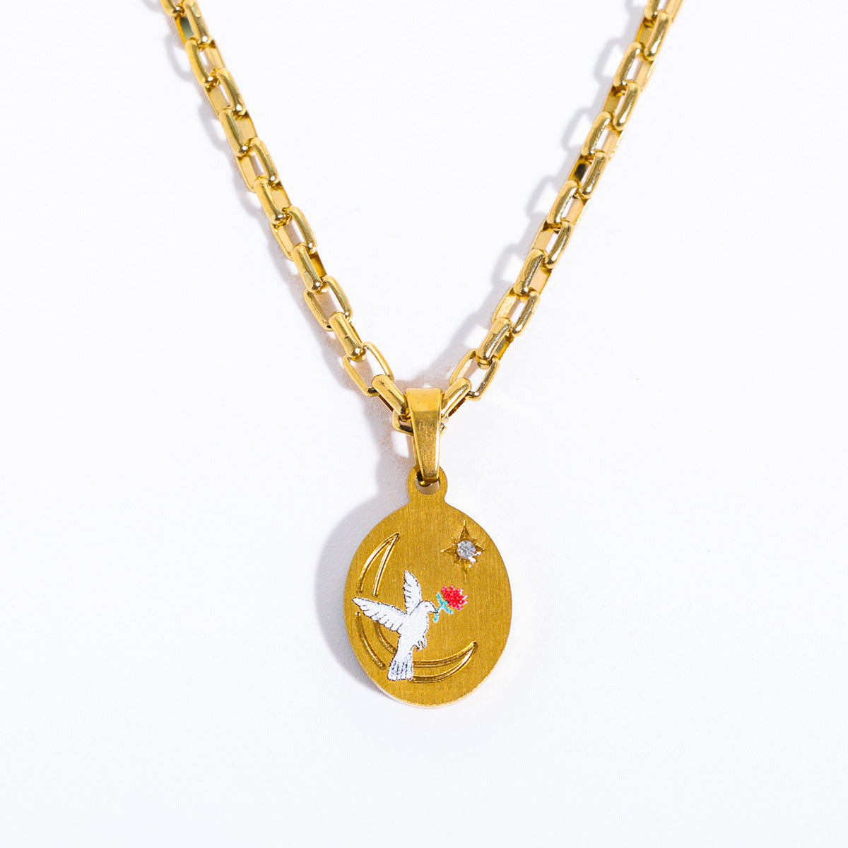 Celeste – Collier Pendentif Peint