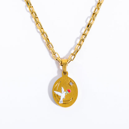 Celeste – Collier Pendentif Peint