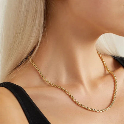 Bianca – Collier Chaîne Rope en Or