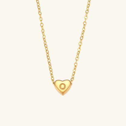 Arielle – Collier Cœur Initiale Doré