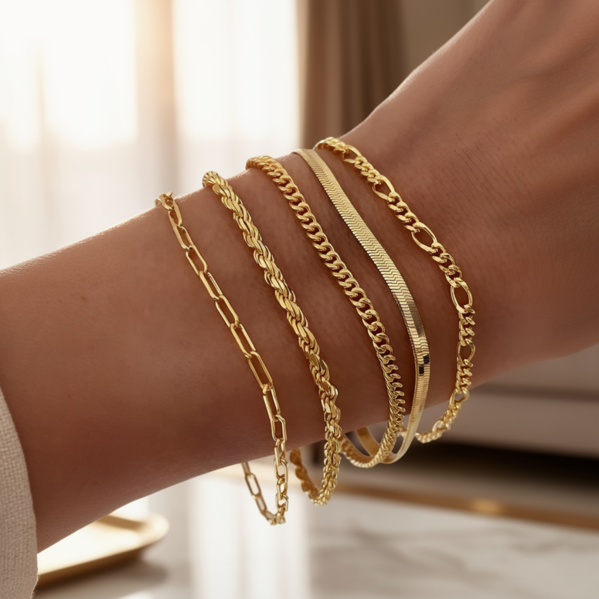 Elara – Set de Bracelets Style Minimaliste pour Femme