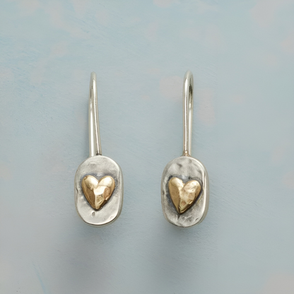 Elise – Boucles d’Oreilles Géométriques Amour Romantique