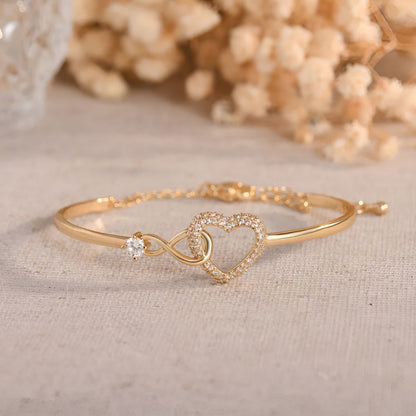 Ayumi – Bracelet Mère et Fille Infini Doré