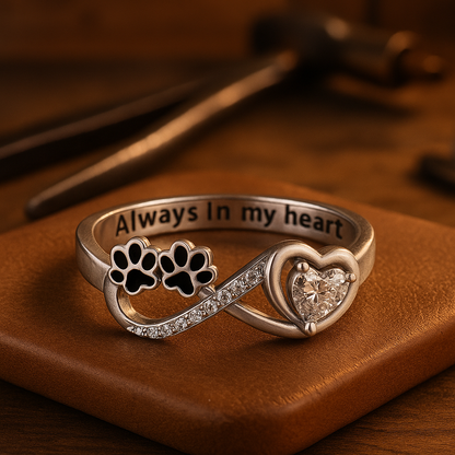 Haruko – Bague Petites Empreintes de Patte de Chien