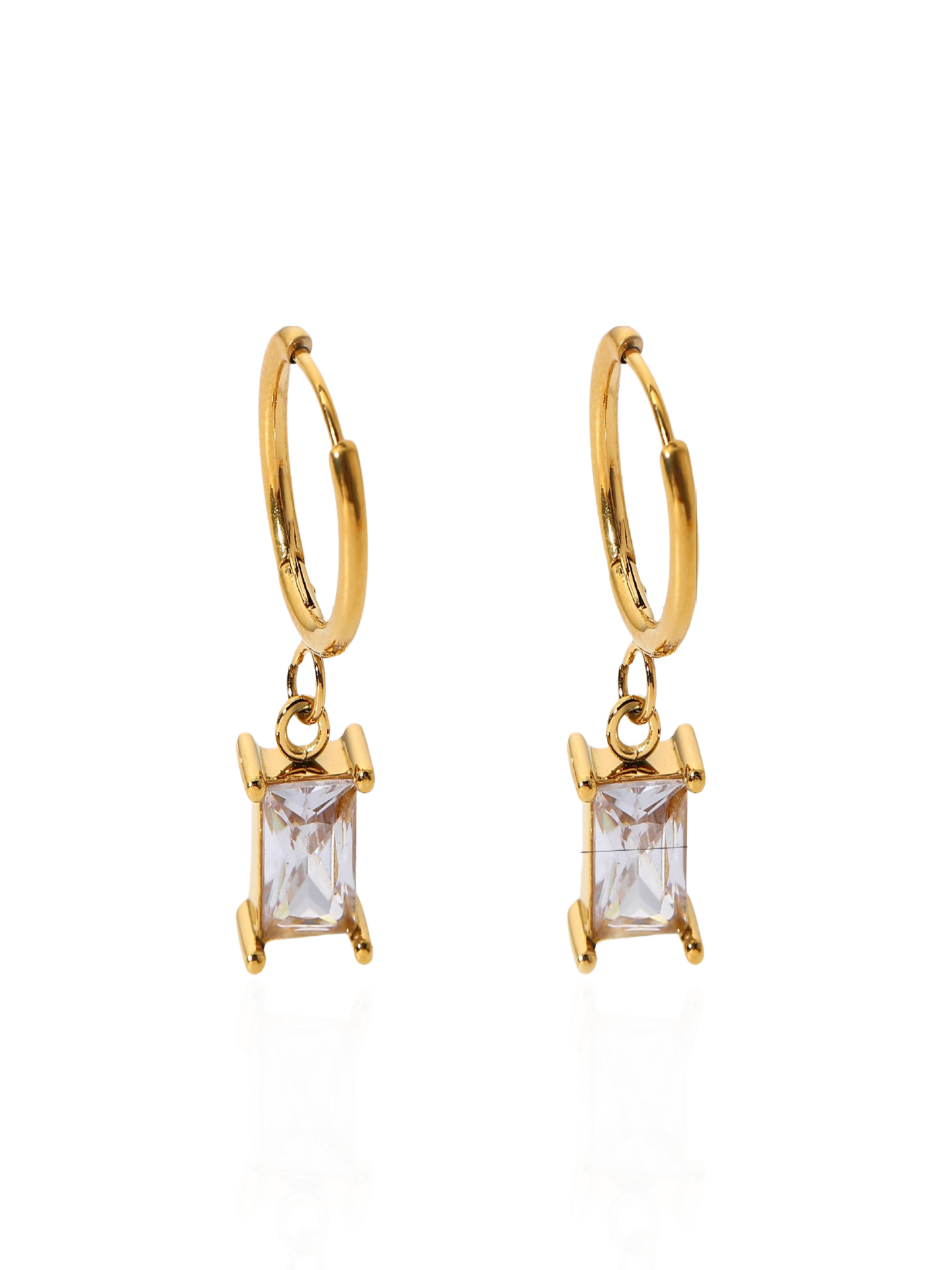 Letvia – Créoles huggie ornées de diamants