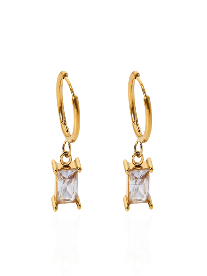 Letvia – Créoles huggie ornées de diamants