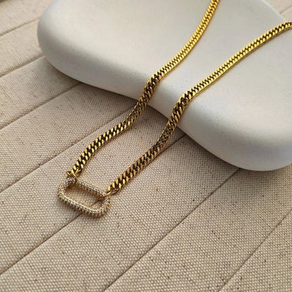 Cleo – Collier Géométrique en Strass pour Clavicule