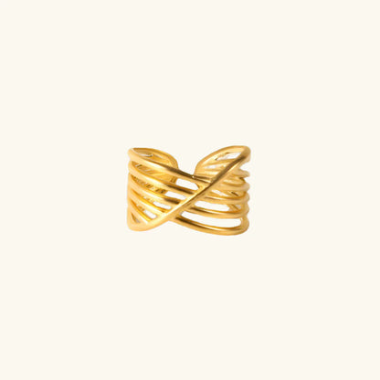 Letvia – Bague Multicouches Croisées