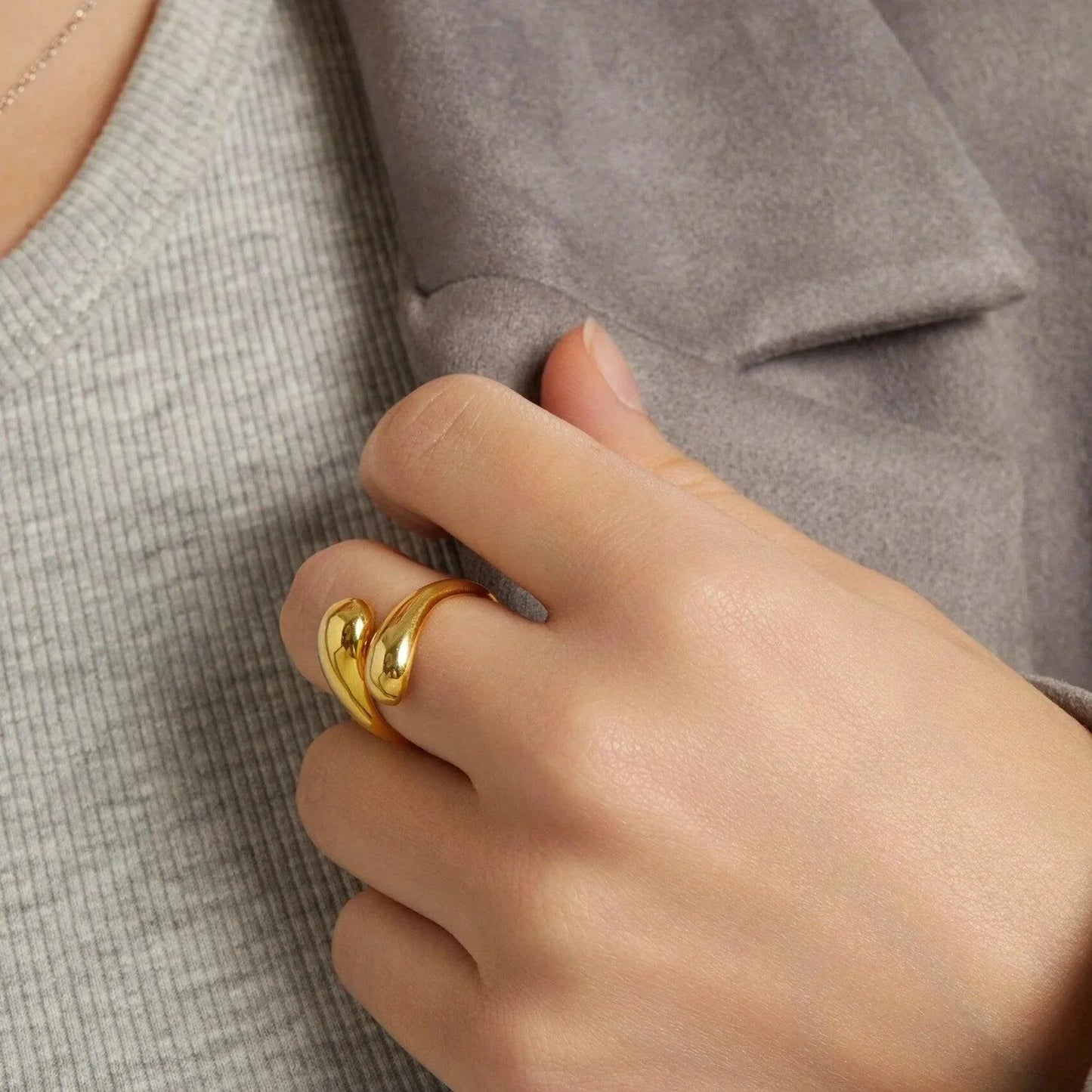 Eloria – Bague Zircon Plaquée Or 18K