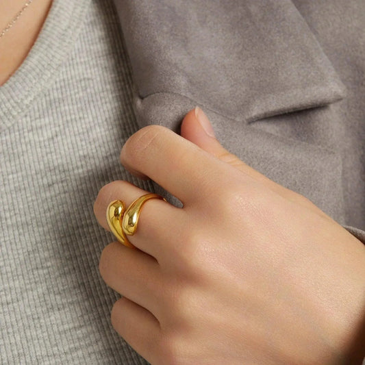 Eloria – Bague Zircon Plaquée Or 18K