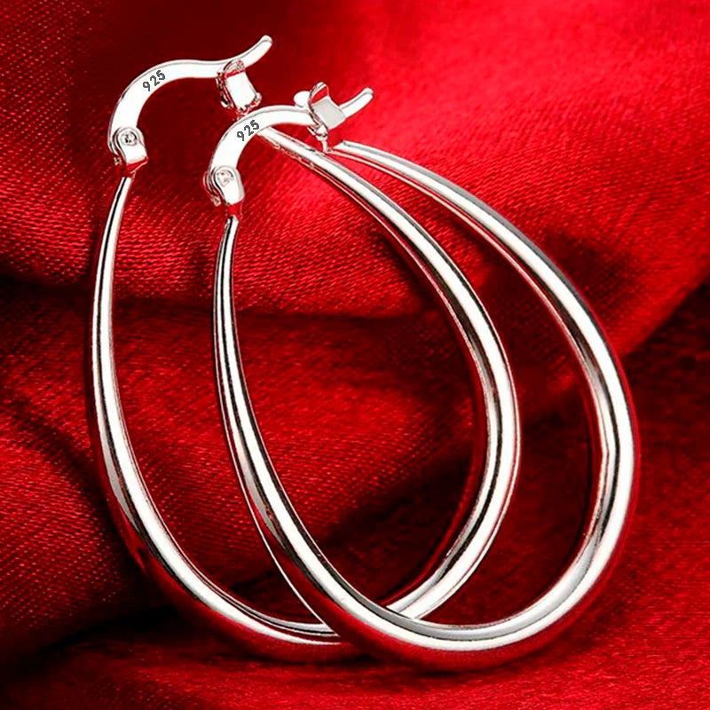 Ophelie – Boucles d’Oreilles Ovalis en Argent Sterling