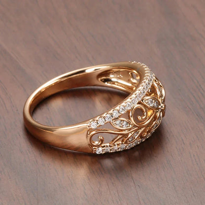 Athisa – Bague Florale en Cristal Éclatant