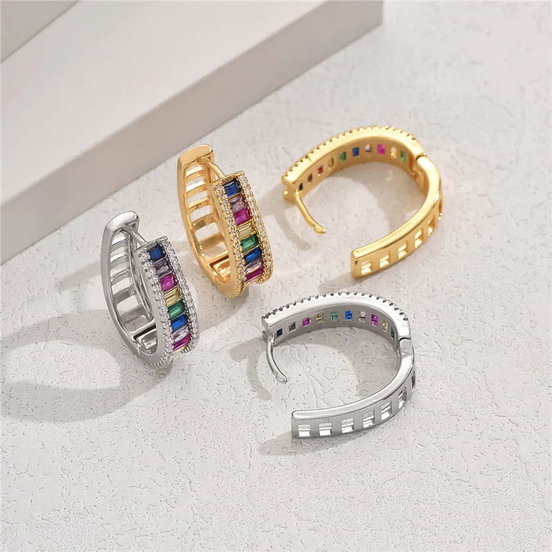 Aurelya – Boucles d’Oreilles Arc-en-Ciel Élégantes