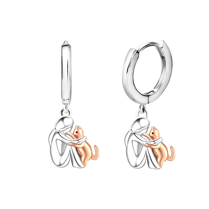 Miko – Boucles d'Oreilles Chat Bicolores