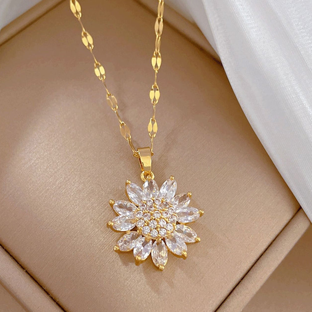 Anaya – Collier Tournesol Cranté Étincelant