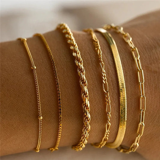 Paige – Ensemble de 6 Bracelets Multi-Couches