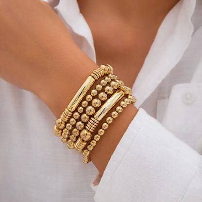 Mira – Ensemble de 5 Bracelets Perlés Empilables