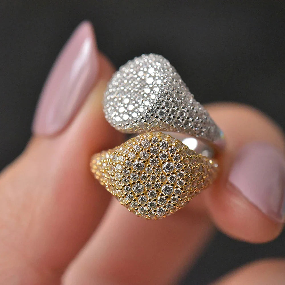 Luna – Bague Dôme en Moissanite