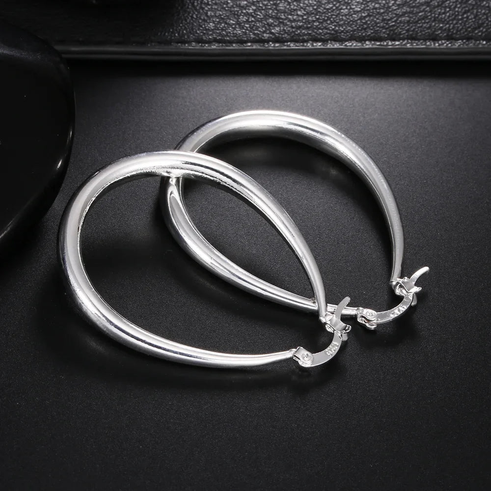 Ophelie – Boucles d’Oreilles Ovalis en Argent Sterling