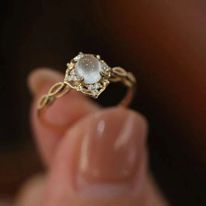 Viviane – Bague Pierre de Lune Élégante