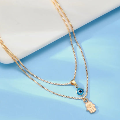 Sahar – Collier Deux Rangs Mauvais Œil
