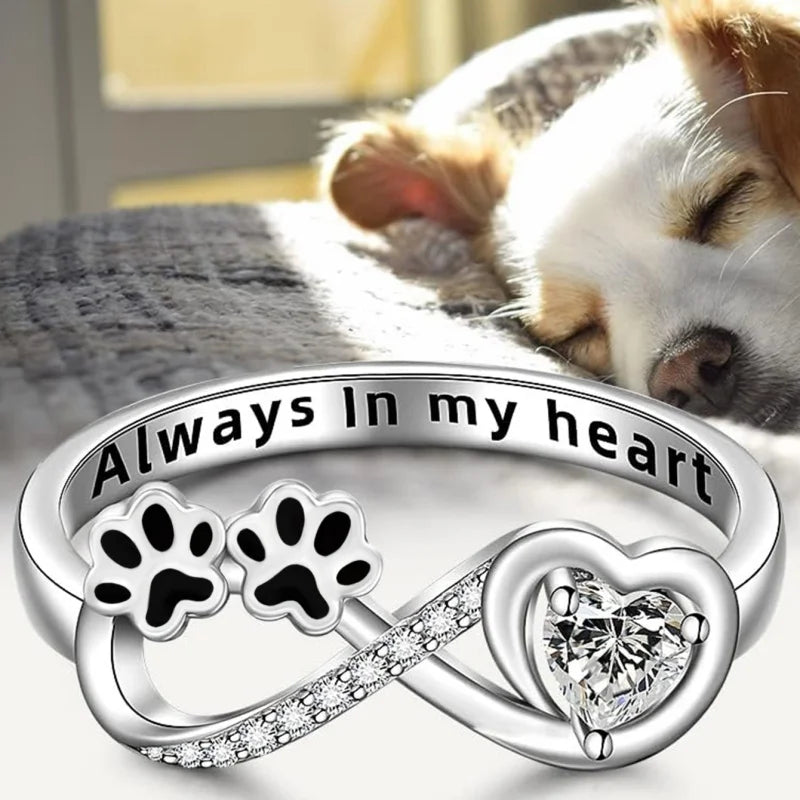 Haruko – Bague Petites Empreintes de Patte de Chien