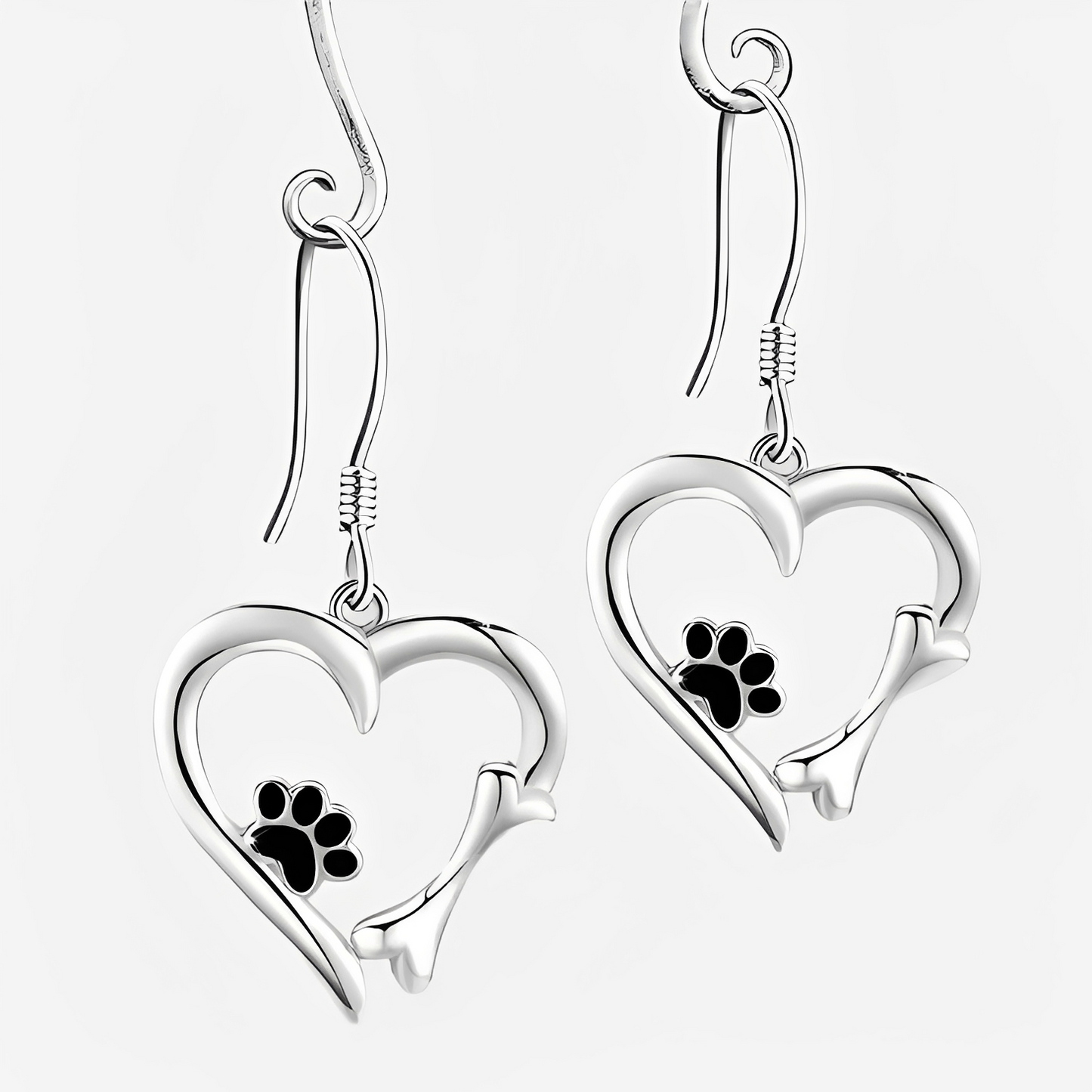 Elvie – Boucles d’Oreilles Chat & Pattes d’Amour