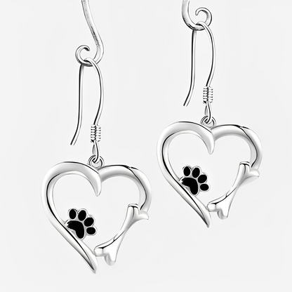 Elvie – Boucles d’Oreilles Chat & Pattes d’Amour