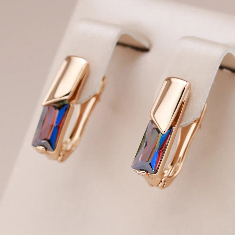 Nympha – Boucles d'Oreilles Bar avec Effet Iridescent