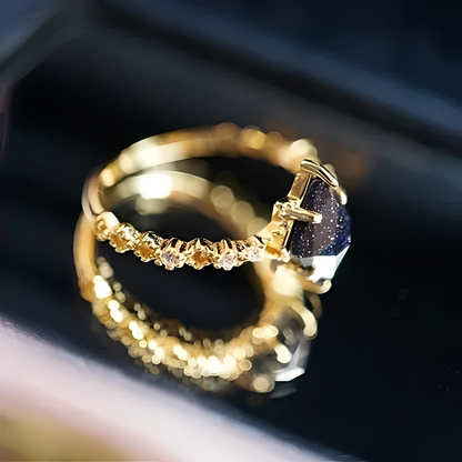 Nerisa – Bague Obsidienne Nuit Sombre