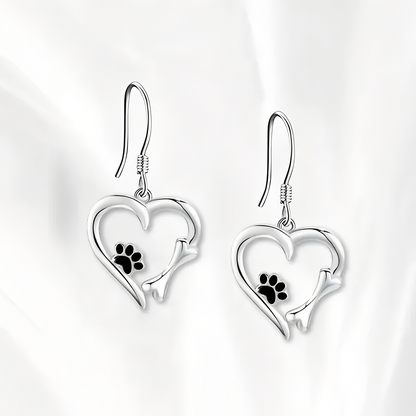 Elvie – Boucles d’Oreilles Chat & Pattes d’Amour