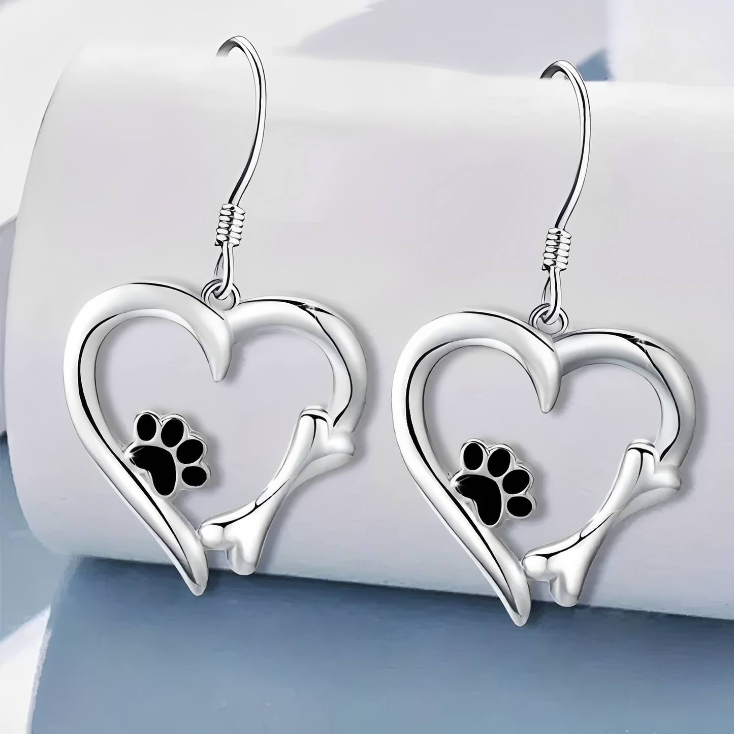 Elvie – Boucles d’Oreilles Chat & Pattes d’Amour