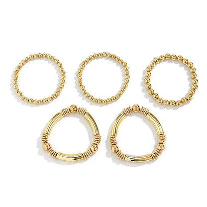 Mira – Ensemble de 5 Bracelets Perlés Empilables