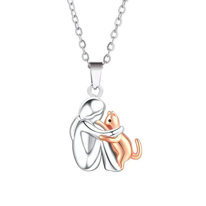 Mignon – Collier Pendentif Chat Enlacé