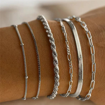 Paige – Ensemble de 6 Bracelets Multi-Couches