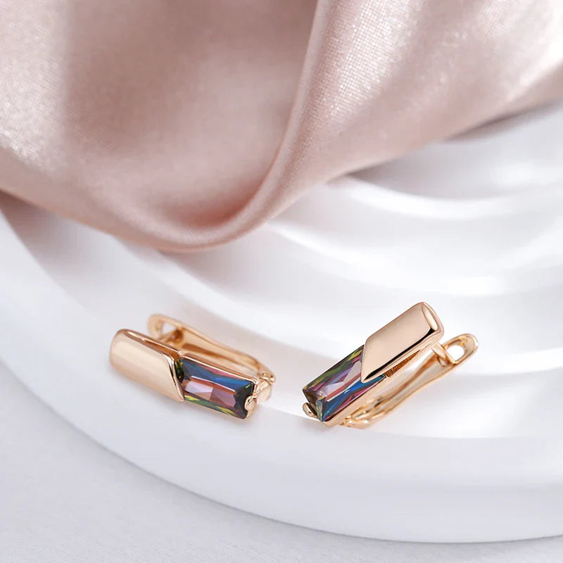 Nympha – Boucles d'Oreilles Bar avec Effet Iridescent