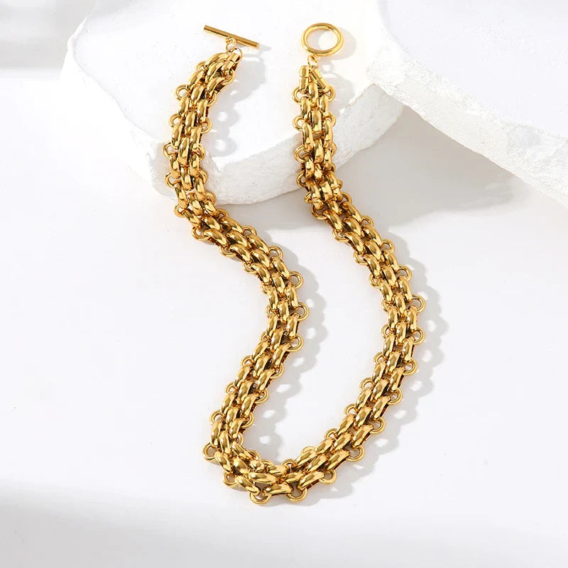 Coralie – Parure Dorée Volumineuse 18K