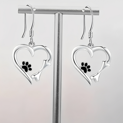 Elvie – Boucles d’Oreilles Chat & Pattes d’Amour