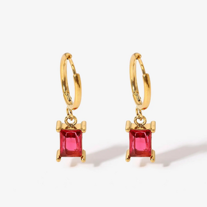 Letvia – Créoles huggie ornées de diamants