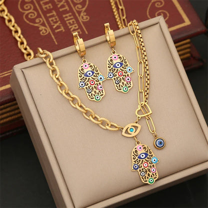 Sahar – Parure Œil Protecteur Multicolore