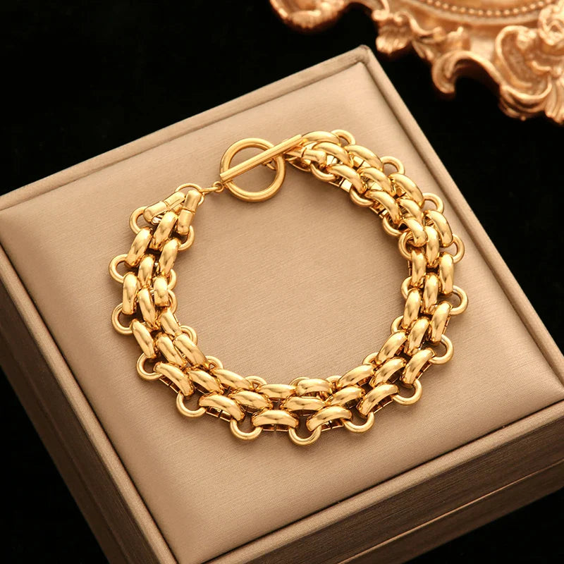 Coralie – Parure Dorée Volumineuse 18K