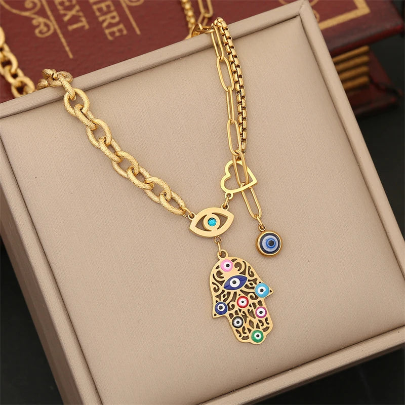 Sahar – Parure Œil Protecteur Multicolore