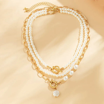 Camille – Collier Multicouche en Perles de Luxe
