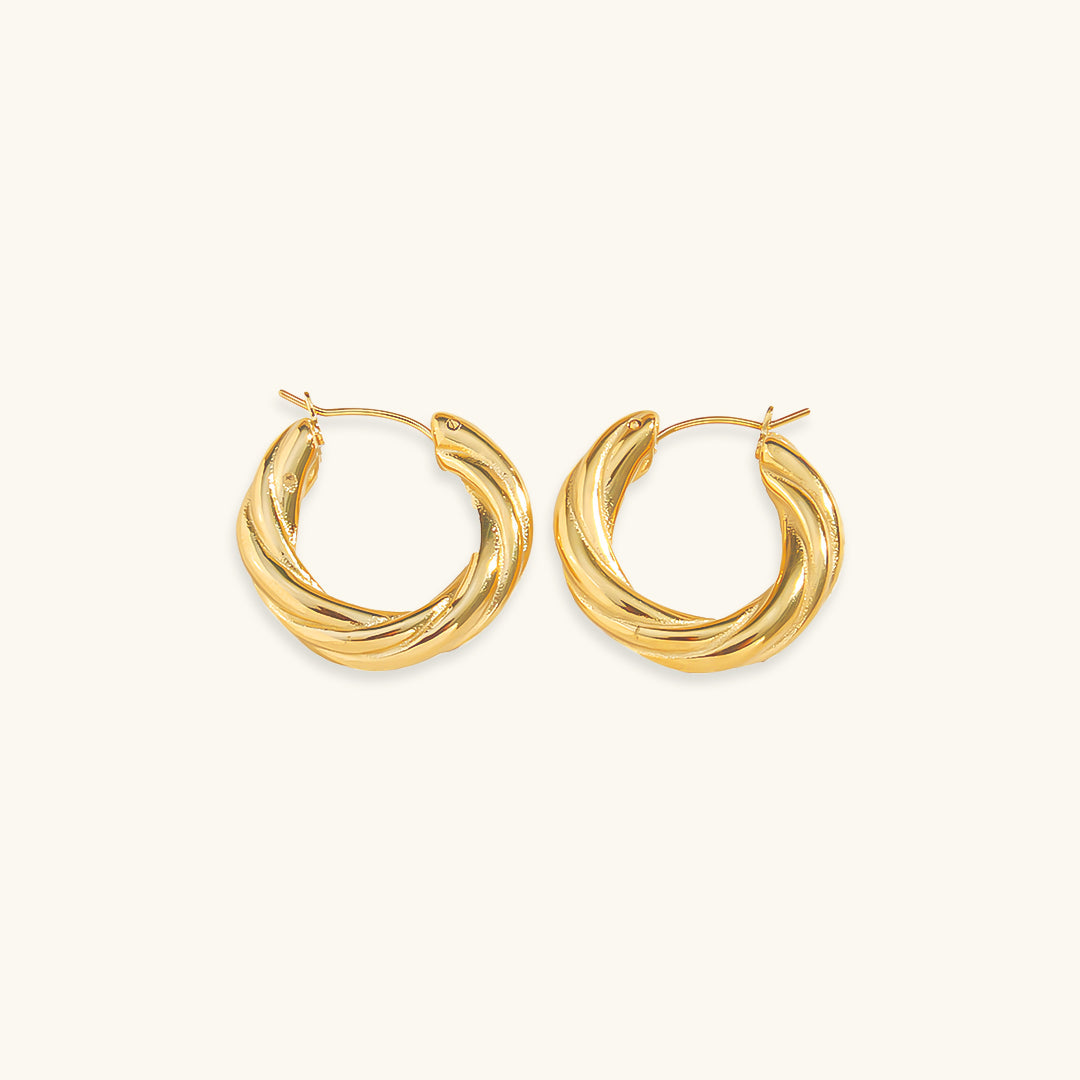 Marie – Boucles d’Oreilles Créoles Torsadées
