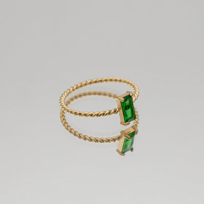 Selin – Bague Pierre Fine Torsadée
