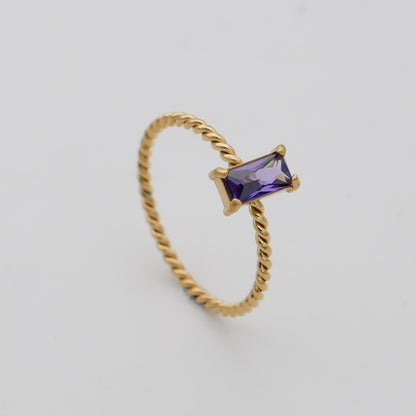 Selin – Bague Pierre Fine Torsadée