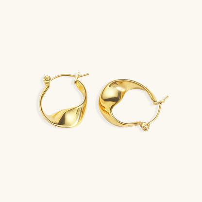 Serena – Boucles d’Oreilles Créoles Irrégulières
